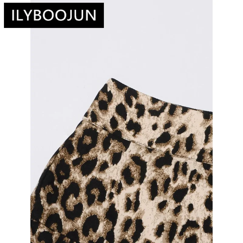 ILYBOOJUN Colorblock Leopard Loose Trousers For Women High Waist Patchwork Zipper Streetwear Wide Leg Pants Female Fashion