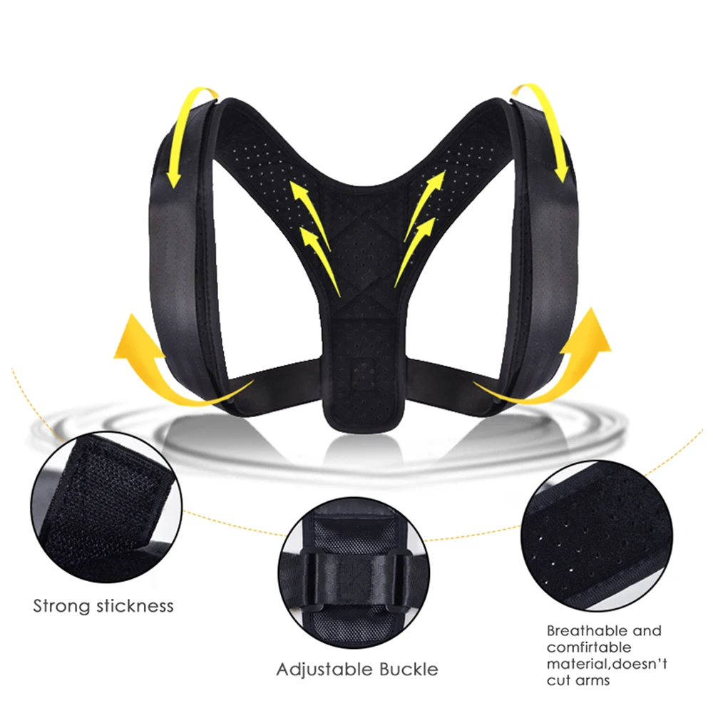 1Pcs Posture Back Support for Men Women - Upper Back Brace for Clavicle Support,Adjustable Back Straightener for Neck Shoulder