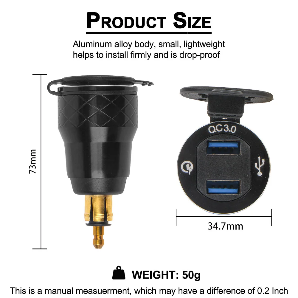 QC3.0 Quick Charge USB Type C Power Adapter Hella Socket For BMW F900 XR R  For Tiger 800 XC Explorer XCA For European Motorcycle - AliExpress