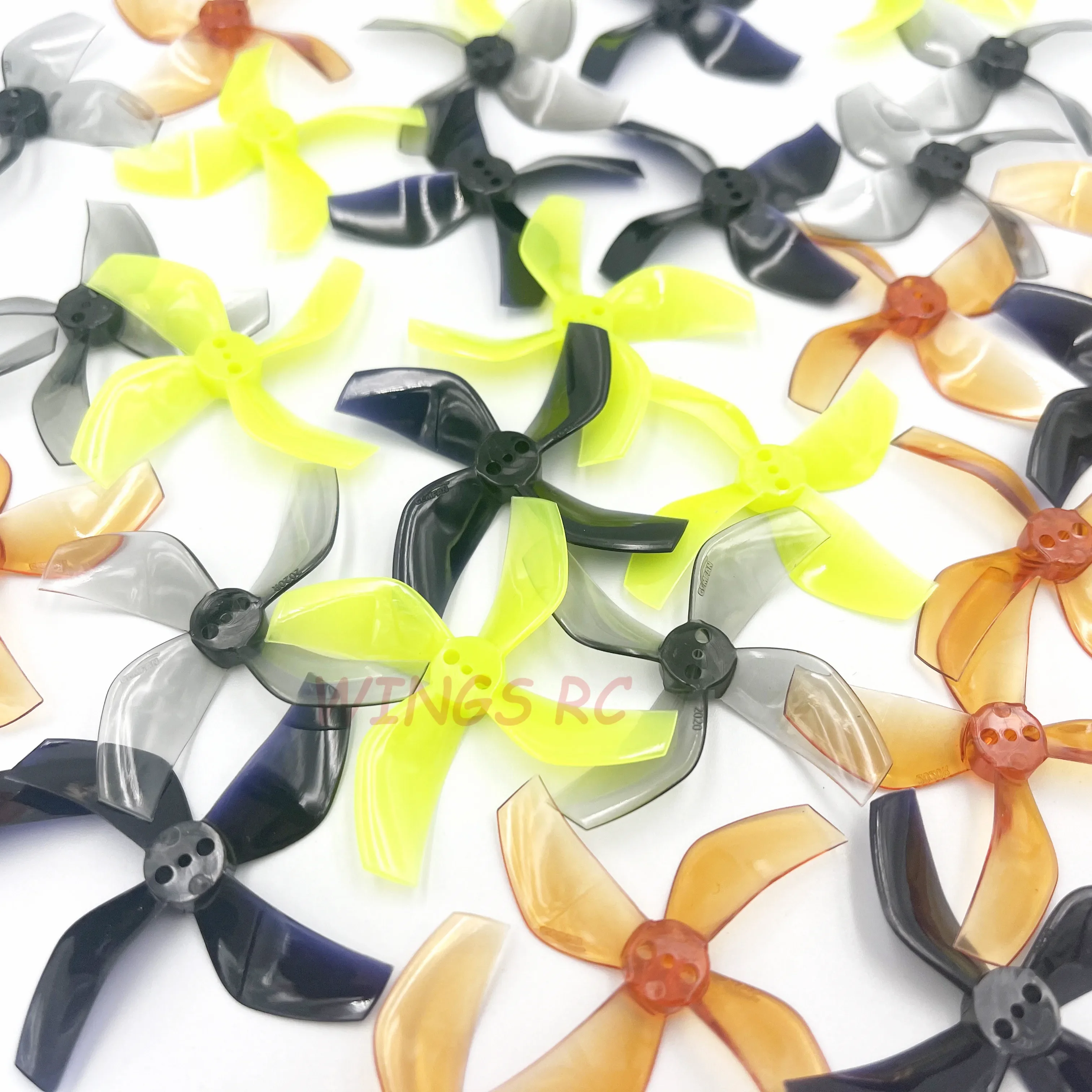 24pcs/12pair Gemfan D51 51mm 2020 4 블레이드 PC 프로펠러 1.5mm RC FPV 레이싱 프리 스타일 2 인치 Cinewhoop 덕트 드론 DIY 부품