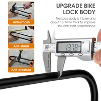 מנעול אופניים מפלדת פחמן WEST BIKING נגד גניבה מאובטח MTB כביש מנעול אופנוע קורקינט רכיבה אביזרים 4