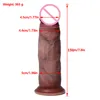 Simulation Dildo Realistic Sliding Foreskin 18.5Cm G Spot Stimulate Soft Silicone Penis Soft Huge Big Dick Suction Cup Sex Toy 1
