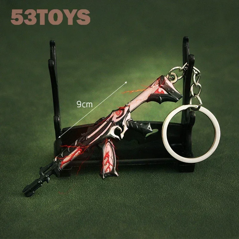 Valrant Portachiavi Arma Reaver Red Vandal Karambit Knife Metal Game Reaver Skin Collection Samurai Sword Anime Figure Kid Toys