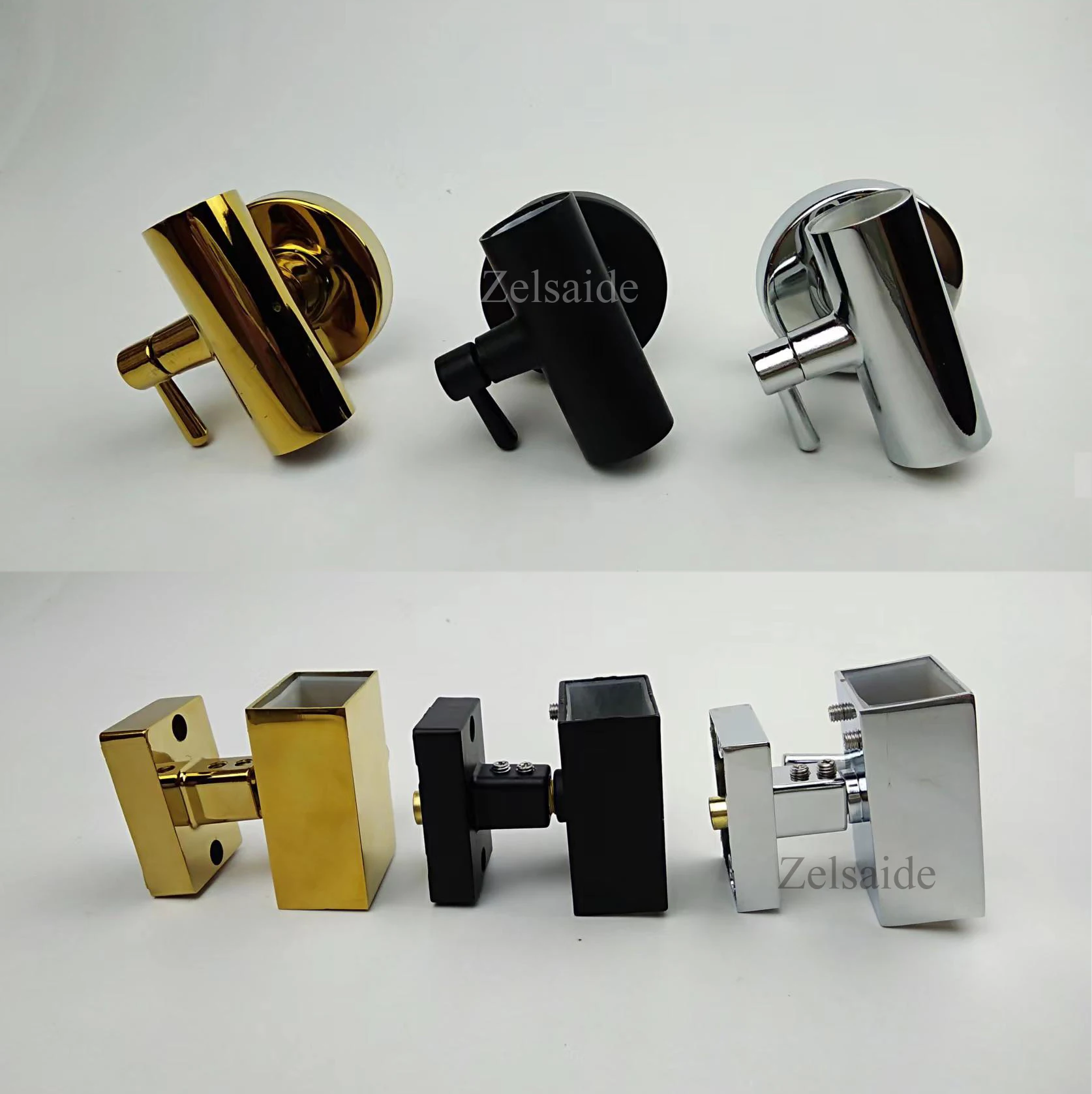 Zinc Alloy Square Round Shower Rod Holder