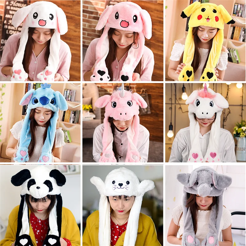 Cute Bunny Ears Hat Airbag Rabbit Hat 