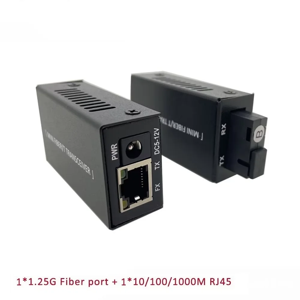 1 Pair Gigabit 100/1000M A/B SC Ethernet Fiber Switch Media Converter Rj45 Optic