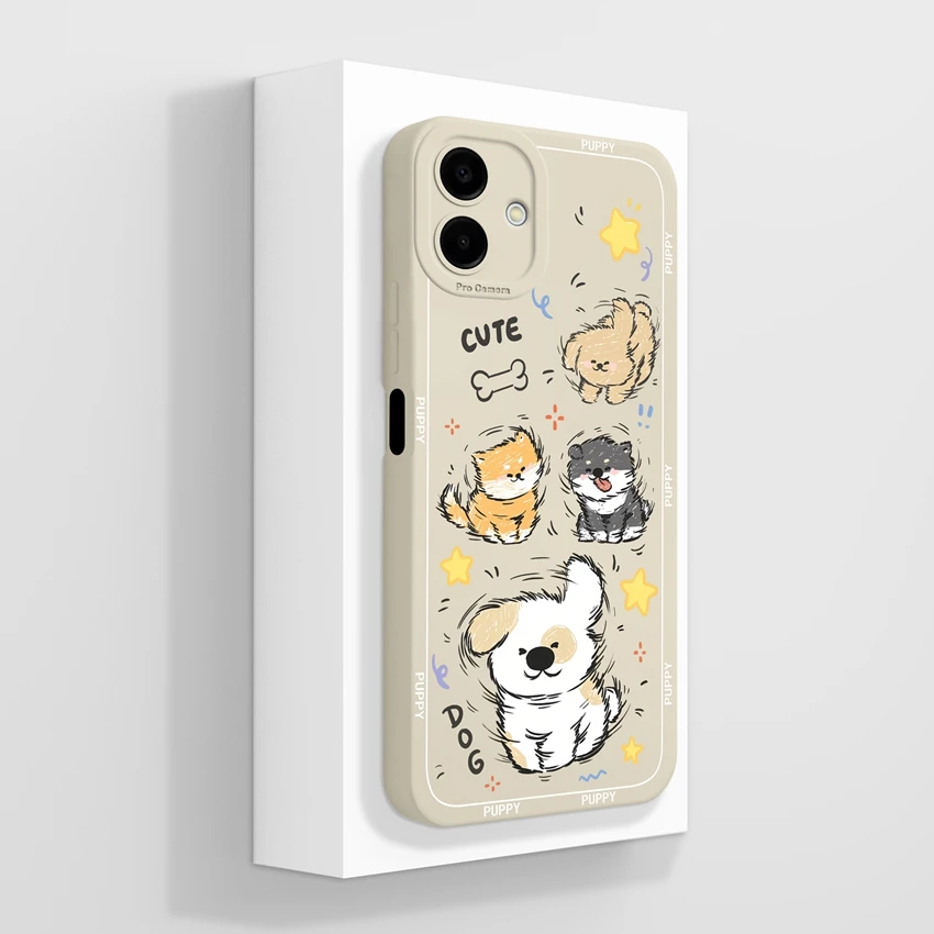 Cartoon Cat Pattern Transparent Silicone Anti-Slip Bumper Phone Case