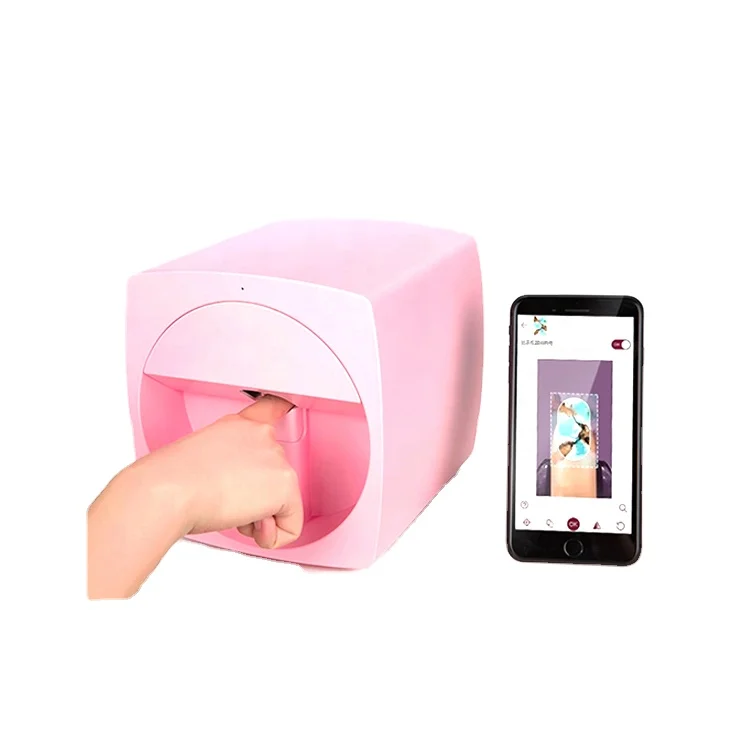  O'2nails V11 - Impresora digital portátil para uñas, con  control desde un teléfono inteligente, de WiFi inalámbrico. Paquete de  esmalte de uñas de gel de más de 800 imágenes (blanco). 