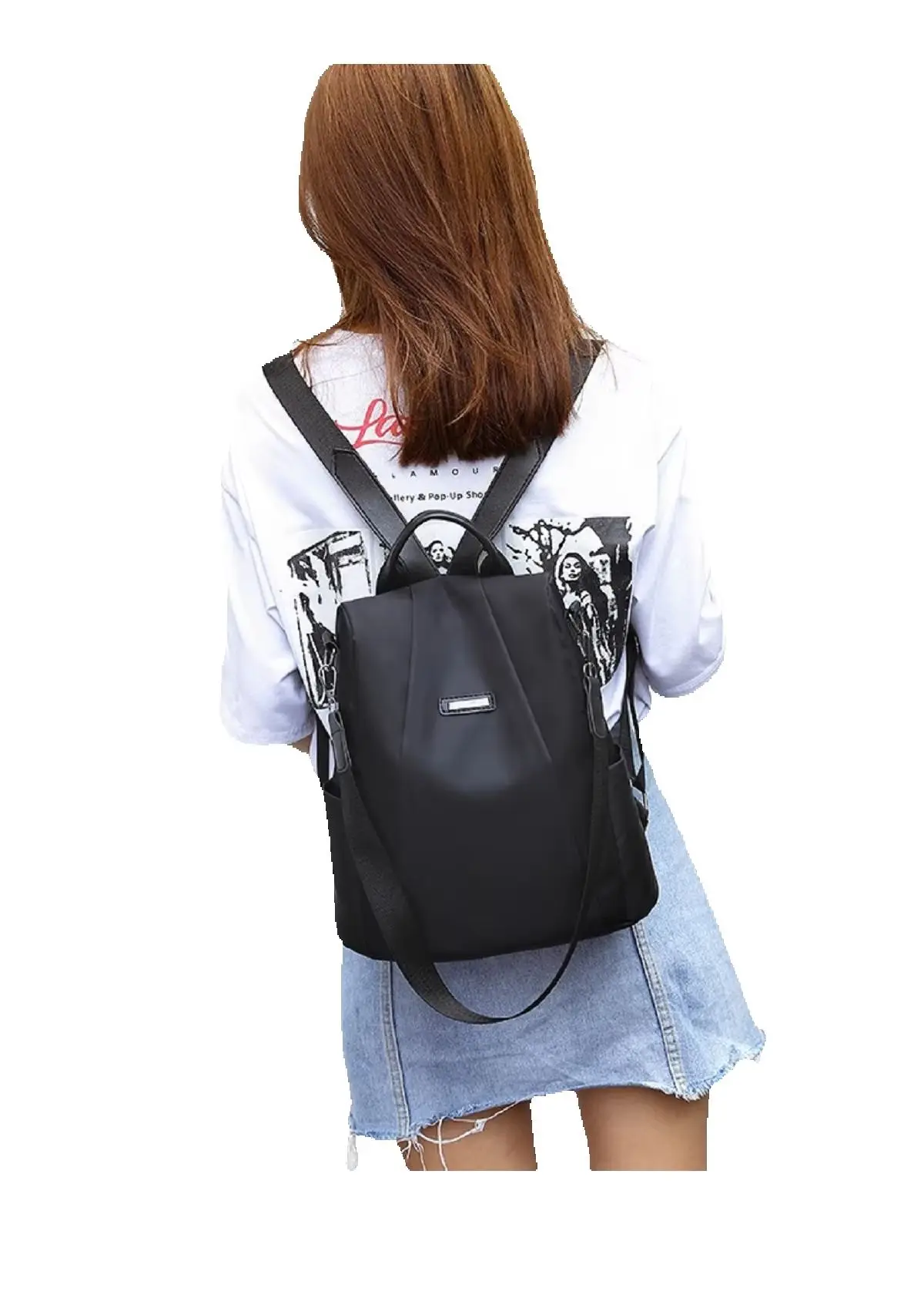 Women Multifunction Backpack Solid Casual Korean Anti-theft Oxford Travel Backpack Korean Fashion Stylel Large Capacity Bag 6