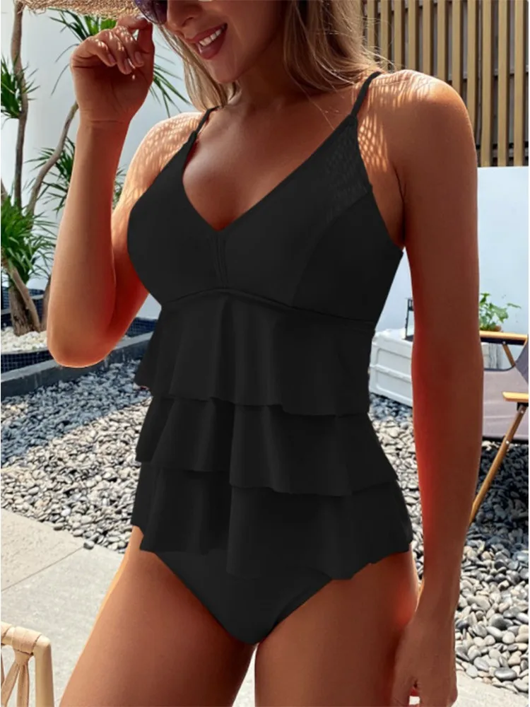 2023 New High Waist Bikini Set Swimsuit Women Beachwear Swim Summer Swimwear Bathing Suit Two Pieces Swimsuits Womens Tankinis 3