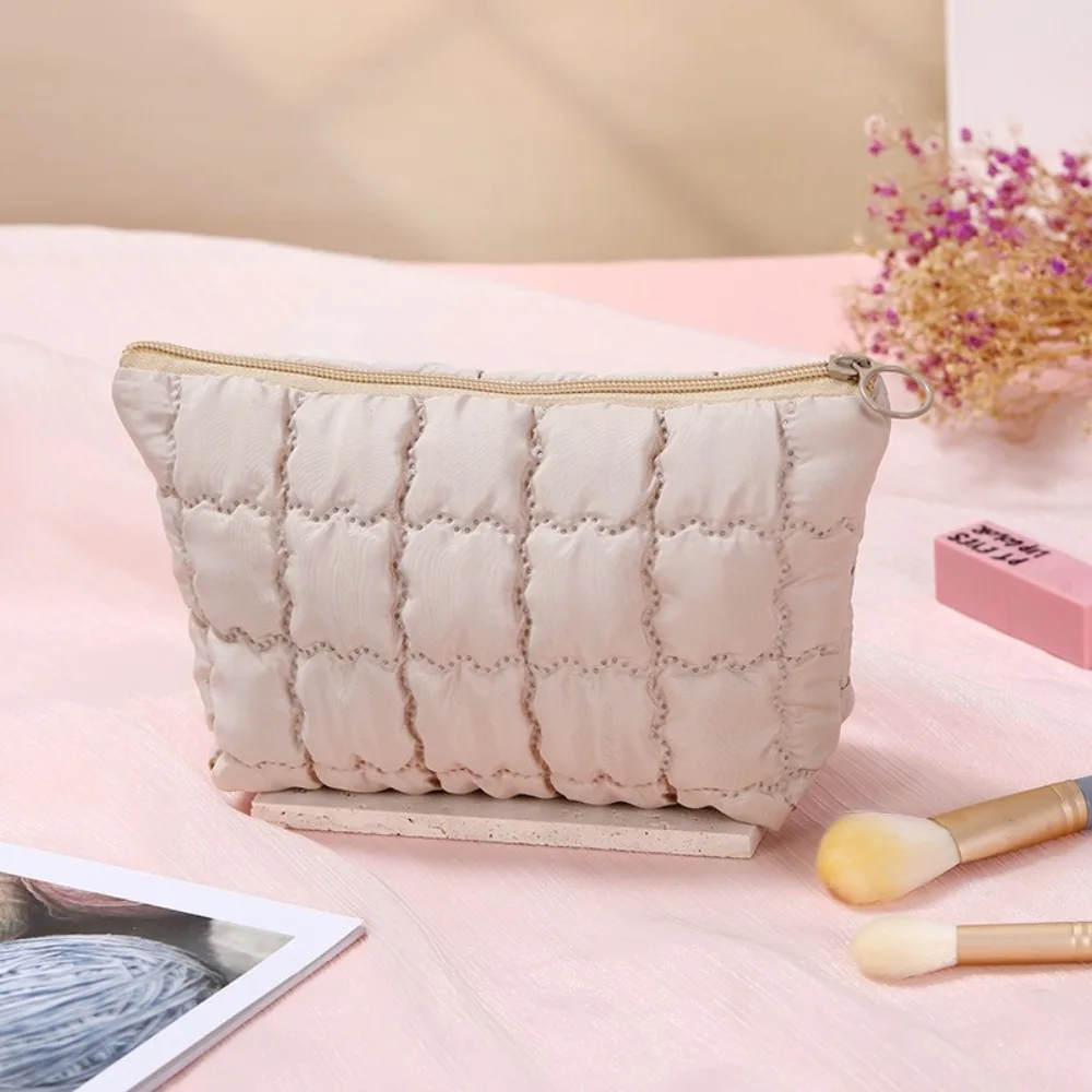 รูปสินค้า แฟชั่นผู้หญิง Bubble เครื่องสําอางค์กระเป๋าถือ Travel Organizer Cloud แต่งหน้าลิปสติกผ้าฝ้ายกระเป๋าแฟชั่นกระเป๋าซิปขนาดใหญ่