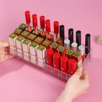 Clear 12/18/36 Grid Lipstick Stand Case Makeup Organizer Storage Box Lipstick Display Holder Cosmetic Jewelry Organizer Box 2