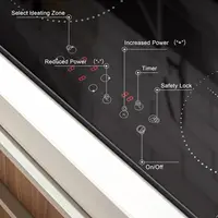 NOXTON Plaque Induction 4 Feux Encastrable, Plaque Electrique avec VDE Fiche, Table de Cuisson Induction avec Commande Tactile, Sécurité Enfant, Minuterie, Plaque de Cuisson Electrique 3500W 4