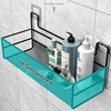 Wall-mount Bathroom Shelf Shower Shampoo Rack Toilet Accessories Kitchen Free Punch Condiment Storage Basket Bathroom Organizer 4