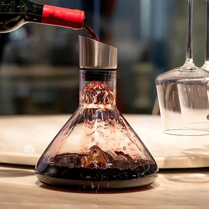 1500ML Wine Decanter Built-in Aerator Pourer Wine Carafe Red Decanter Hand-blown Crystal Glass for White and Red wine aerator pourer wine aerator decanter