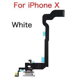 Premium Charging Port Flex Cable with Microphone Module (X white)