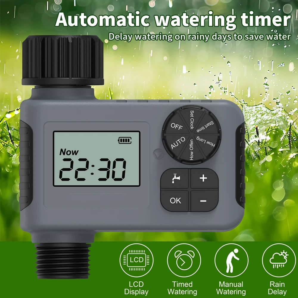 Automatic Watering Timer Irrigation System IPX7 Garden Programmer