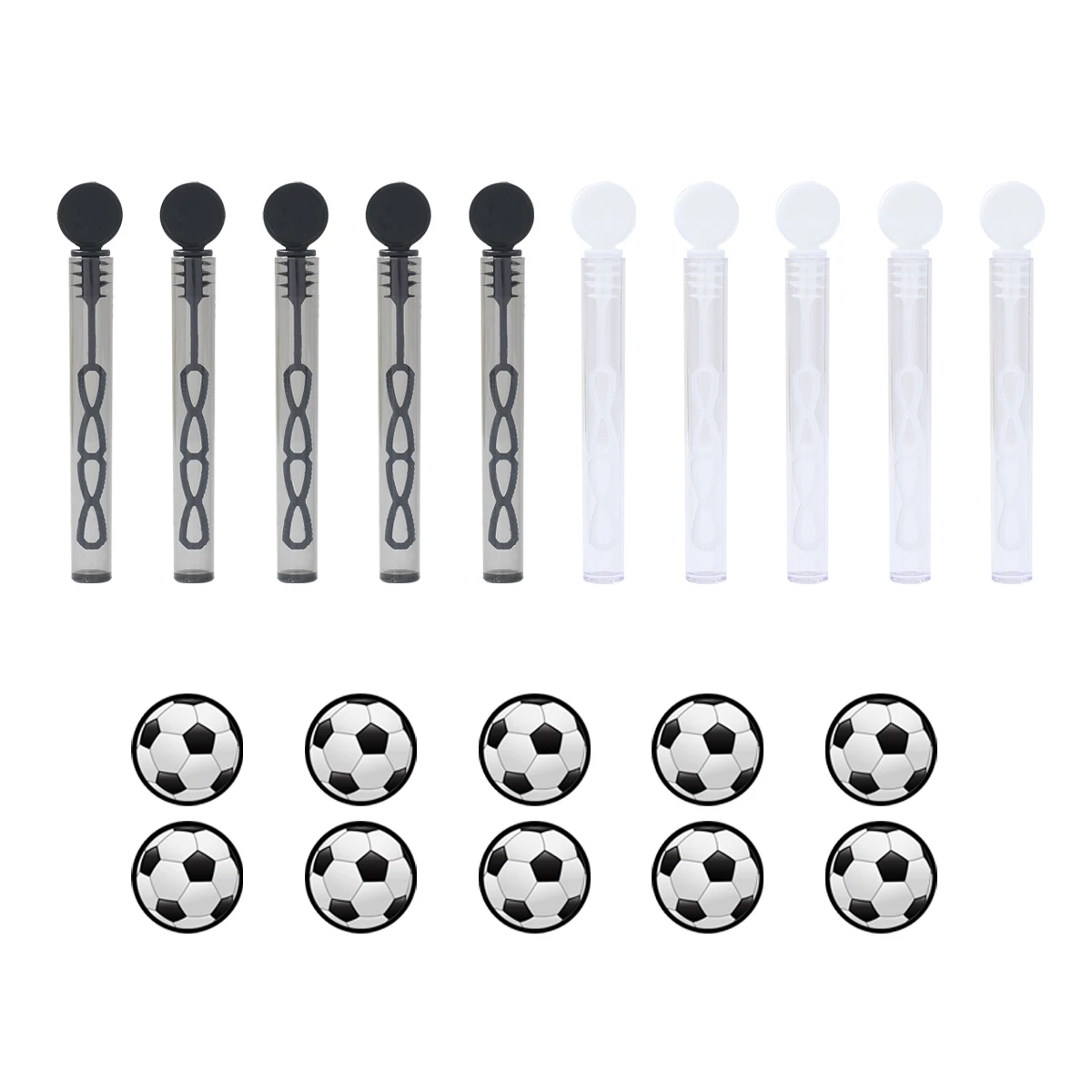 Football Soccer Bubble Tube Excluding Bubble Water Kids Football Birthday Party Favors Baby Shower Soccer Birthday Decor 10pcs
