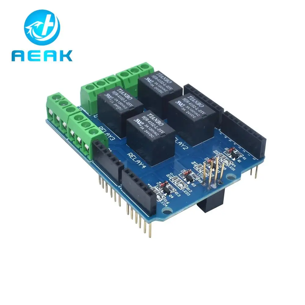 4 Canali 5V Relè Scudo Modulo, Quattro Canali Relè Scheda Di Controllo Relè Scheda Di Espansione Per Arduino Uno R3 Mega 2560