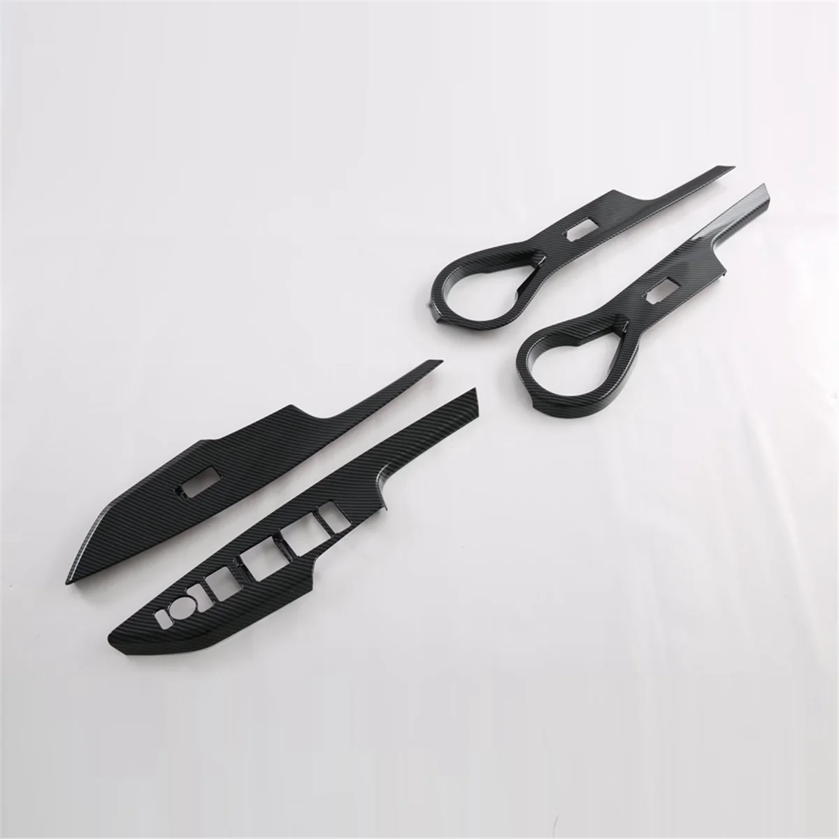 

For Toyota Yaris Ativ/Vios 2023 2024 RHD Car Window Lift Switch Button Panel Cover Trim Accessories ABS Carbon Fiber