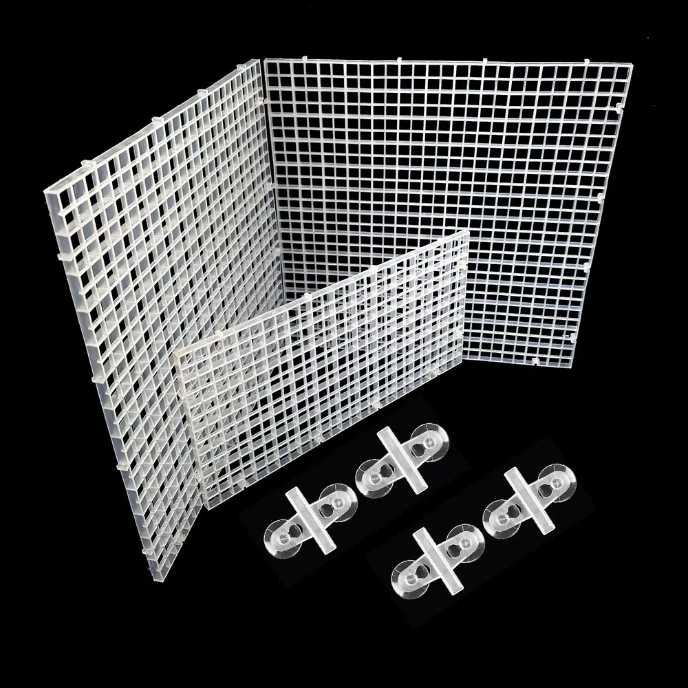 6 Stück Durchsichtige Aquarium-Trennwände 30 cm Kunststoff-Eierkarton Aquarium-Filter Bodenablage Gitter Isolierplatte
