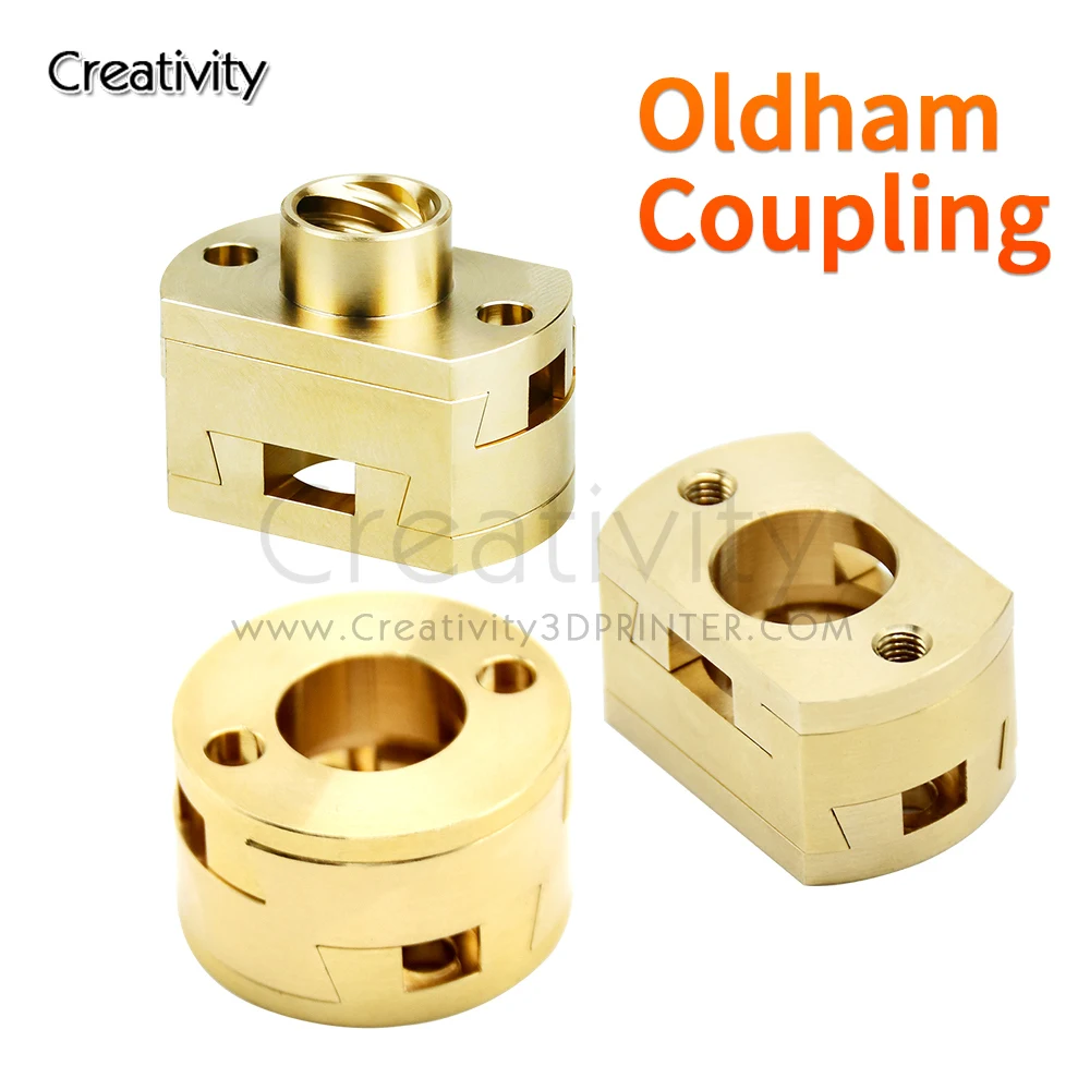 3D Printer parts Oldham Coupling 18/16mm Shaft Coupler with Nut For Ender3/CR10 T8 Z-axis Screw BLV Voron And VzBoT 3D Printers 1 3pcs brass oldham coupling for 3d printer z axis screw hot bed 3d printer upgrade parts