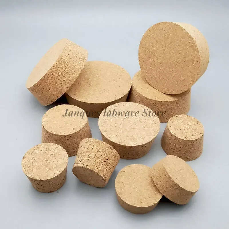 3pcs Top Diameter 51mm to 105mm Wood Cork Lab Test Tube Plug Essential Oil Pudding Small Glass Bottle Stopper Lid Customized