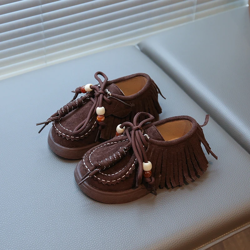 Girls Soft Sole Moccasins Autumn Toddler Loafers
