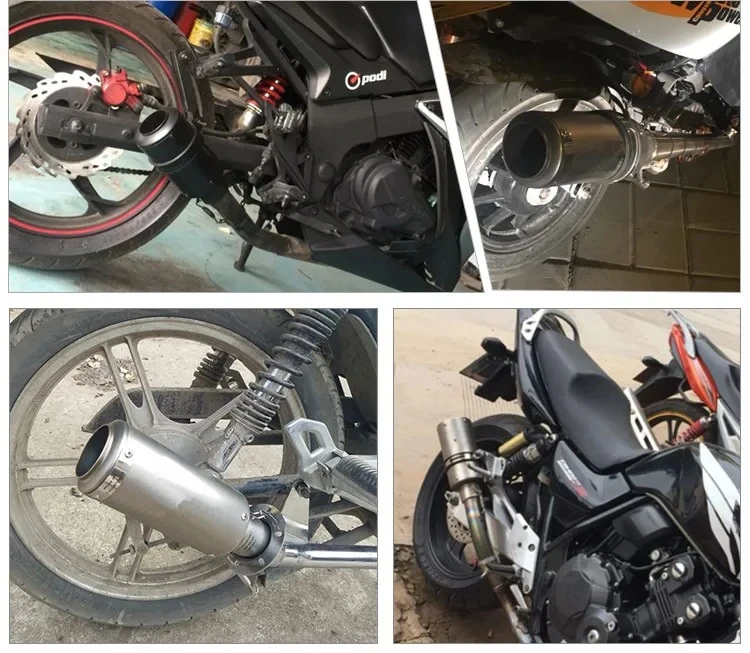 Motorcycle Exhaust 51/60mm Stainless Steel Project Carbon Fiber with DB Killer for z900 R3 R25 MT07 MT09 R1 Z400 Z650
