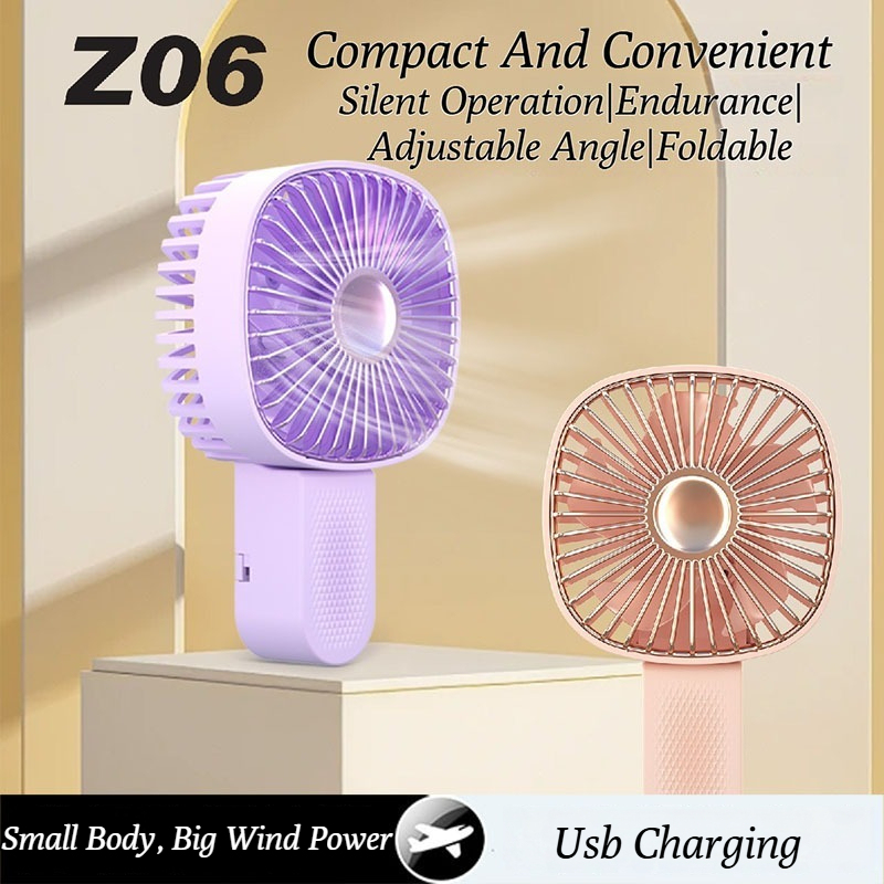 USB Rechargeable Mini Foldable Handheld Fan Portable Fan for Desk Outdoor Use Ideal for Home Office and Students