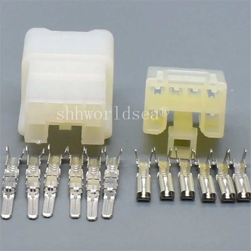 10/100Sets 6 pin car electrical male connector plug auto connectors ...
