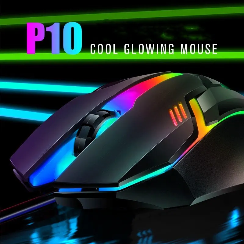 1 PC ITLY M01 Sports LED Luminous Backlit USB Wired Gaming Mouse for Desktop PC Laptop Office Computer Gaming Mouse