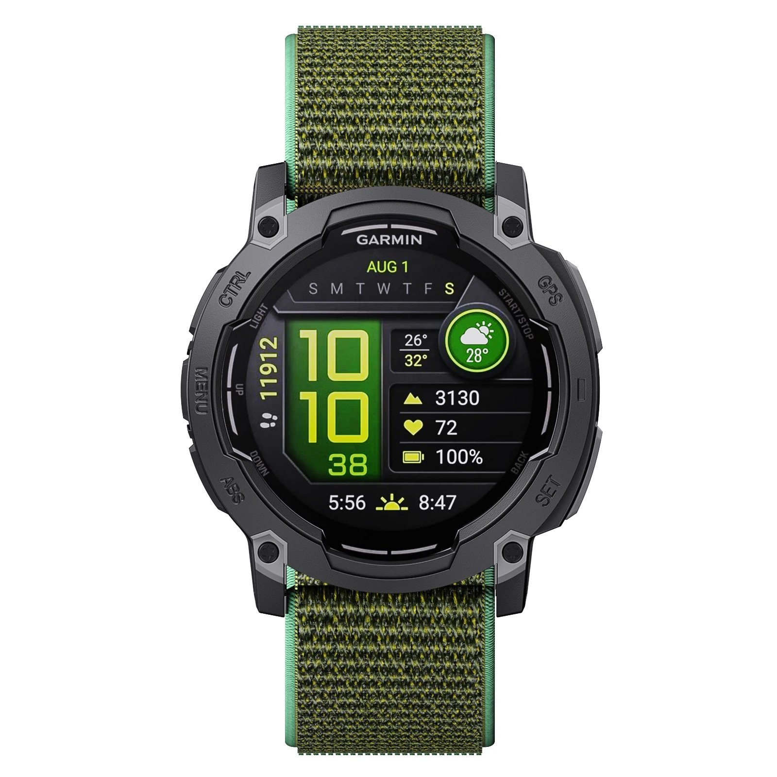 Breathable Nylon Loop Watch Strap - Metal-Free Hook & Loop Sport Band, Lightweight and Comfortable