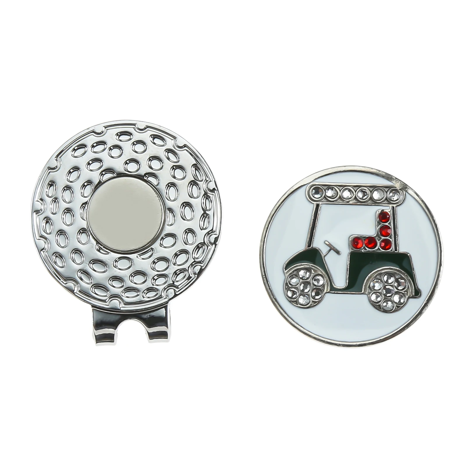 1PC Crystal Diamond Car Patterns Golf Ball Marker with Magnetic Hat Clip Markers Golfers Gift for Men Women Kids Golf Accessorie