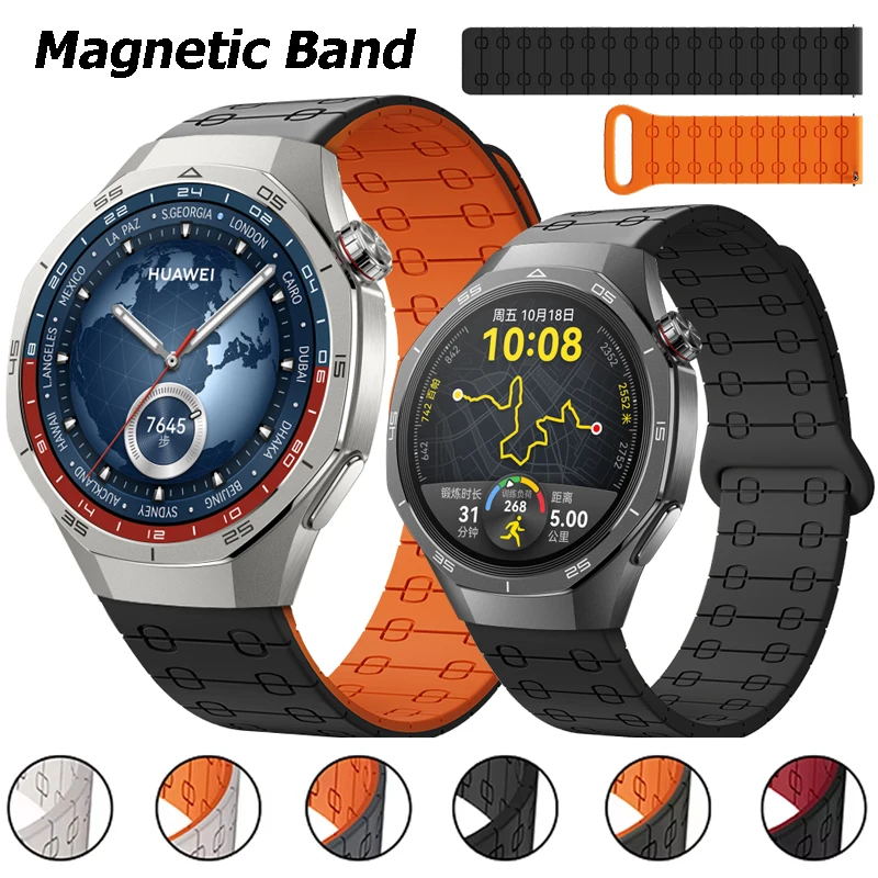Magnetic Silicone Strap – 22mm Adjustable Wristband Bracelet