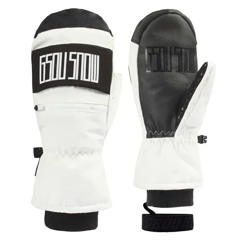 Couple Winter Skiing Gloves Women Five Finger Mitten Wear-resistant Waterproof Ski Mittens Thickened Warm Snowboard Inner Gloves 2