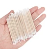 Disposable Ultra-small Double-end Wood Cotton  Swab 100pcs Lint Free Micro Brushes Eyelash Extension Glue Removing Tools 2