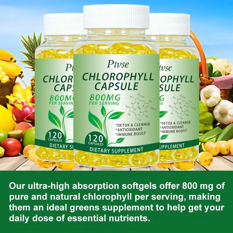 Chlorophyll Capsules Detox Cleanse Greens Supplements Ultra High Absorption