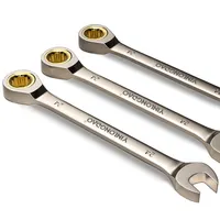 1Pc Key Wrench Flexible Golden Ratchet Wrenches Torque Universal Spanners for Car Repair Tools Metric Hand Tool 2
