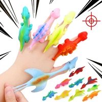 10PCS Creative Finger Catapult Dinosaur Slingshot Sticky Wall Toys for Adults and Kids Vent Stress Relief Catapult Dinosaur Toy 1