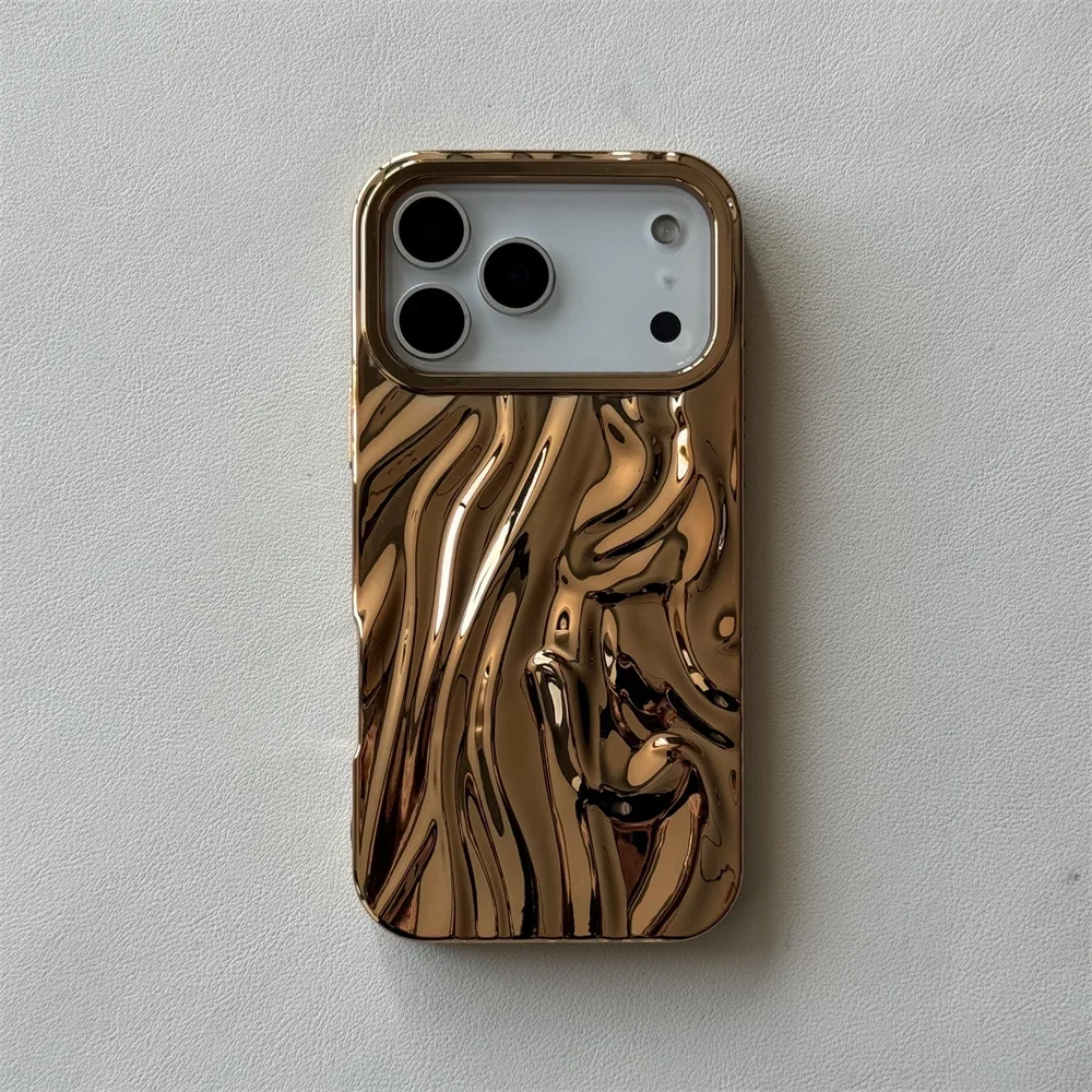 Electroplate Water Ripple Protective Phone Case - TPU Soft Cover