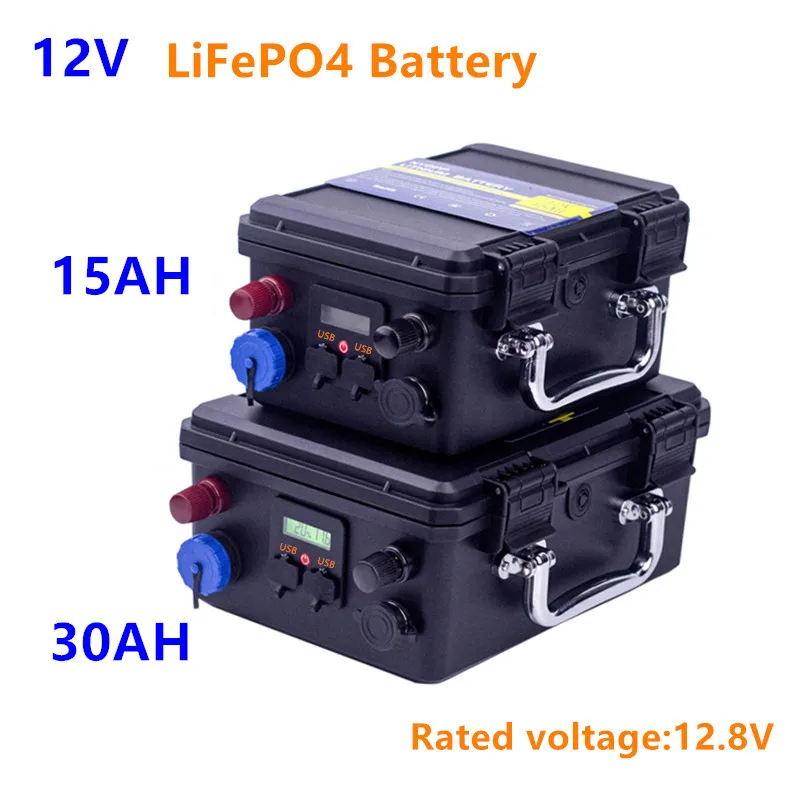 Batteria 12V Lifepo4 30Ah 15Ah Batteria 12V 15Ah 30Ah Batteria Impermeabile Al Litio Ferro Fosfato