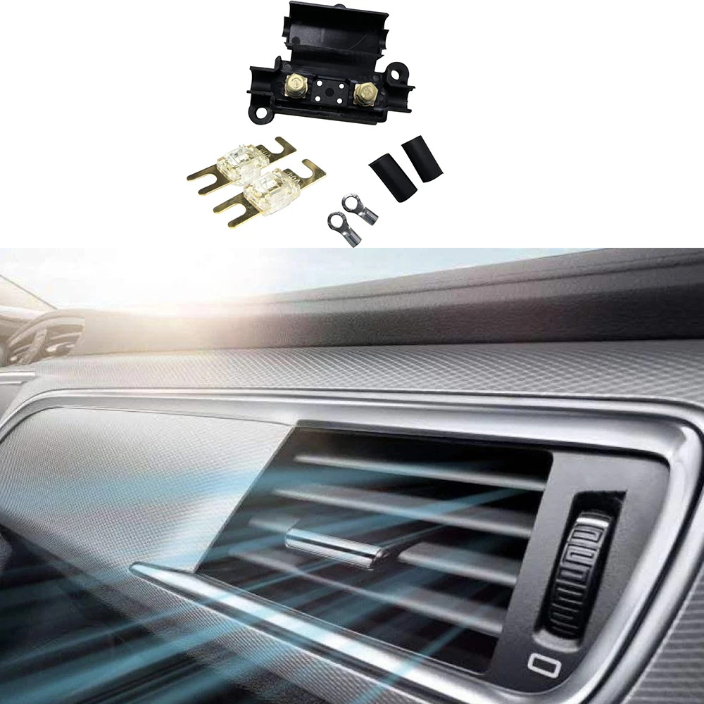Fuse Holder Fuse Box Holder 1Set Fuse Holder 20/30/40/50/60/80/100Amp Midi Fuse For Fork Type DC 12V 24V Car Air Conditioner Box Car Accessories