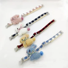 

Cat Collar Plaid Bunny Cat Collar Cat Bell Necklace Puppy Ornament Pet Accessories