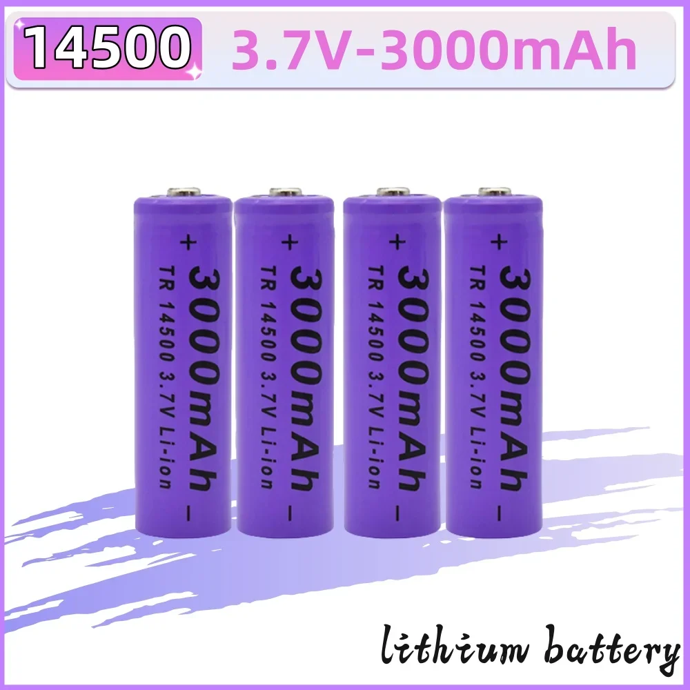 

3.7V 14500 3000mAH rechargeable lithium-ion battery, replacement battery, used for radios, microphones, Electric toys, etc