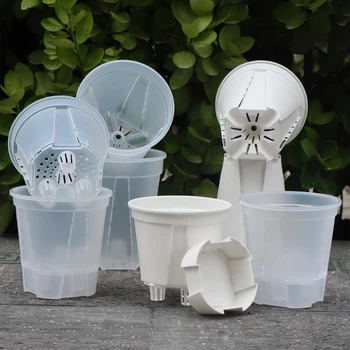 Self Watering Plant Pot Plastic Orchid Pots for Plants Breathable Hydroponic Pot Household Lazy Man Flower Pot Garden Decoration