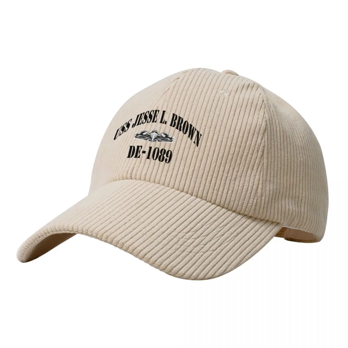 

USS JESSE L. BROWN (DE-1089) SHIP'S STORE Corduroy Baseball Cap Military Cap Man Wild Ball Hat Hat Beach For Women 2024 Men's