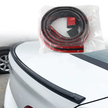 Kit spoiler posteriore per auto esterno da 1,5 m, spoiler per bagagliaio, barra adesiva per labbro del tetto, installazione senza punzonatura per la maggior parte delle auto
