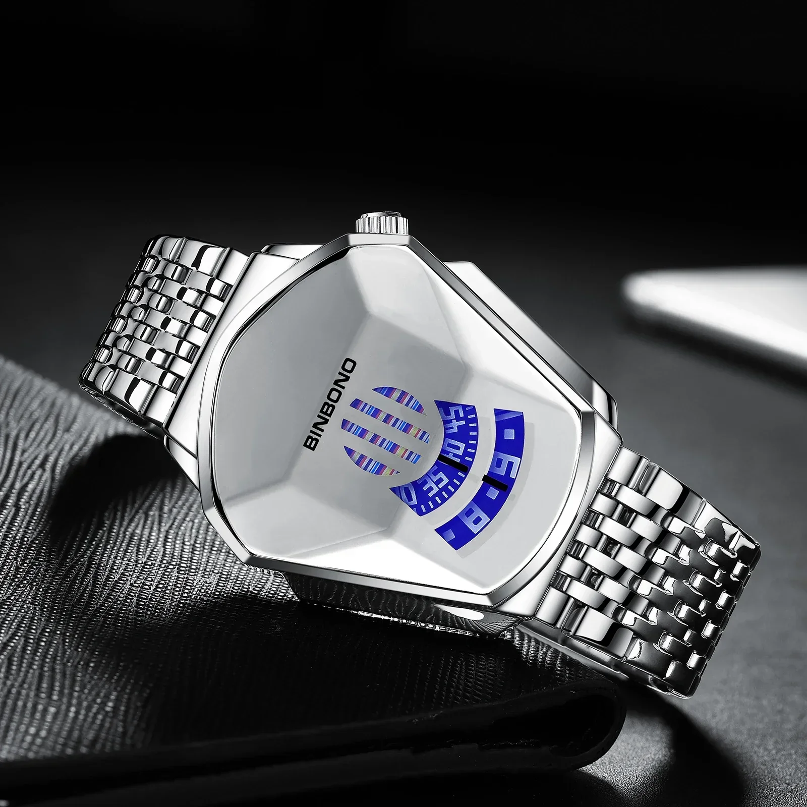 BINBOND Luxury Stainless Steel Men's Fashion Quartz Watch