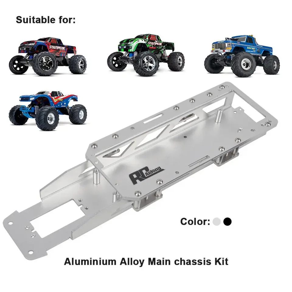SPYMINNPOO Kit di Armatura del Telaio Anteriore e Posteriore, Protezione ' Armatura del Telaio in Acciaio Inossidabile Compatibile con L'auto RC Slash 2WD 1/10